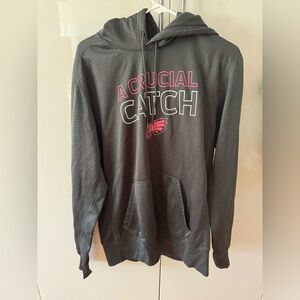 NFL Eagles 🦅 Black and Pink Team Apparel Hoodie